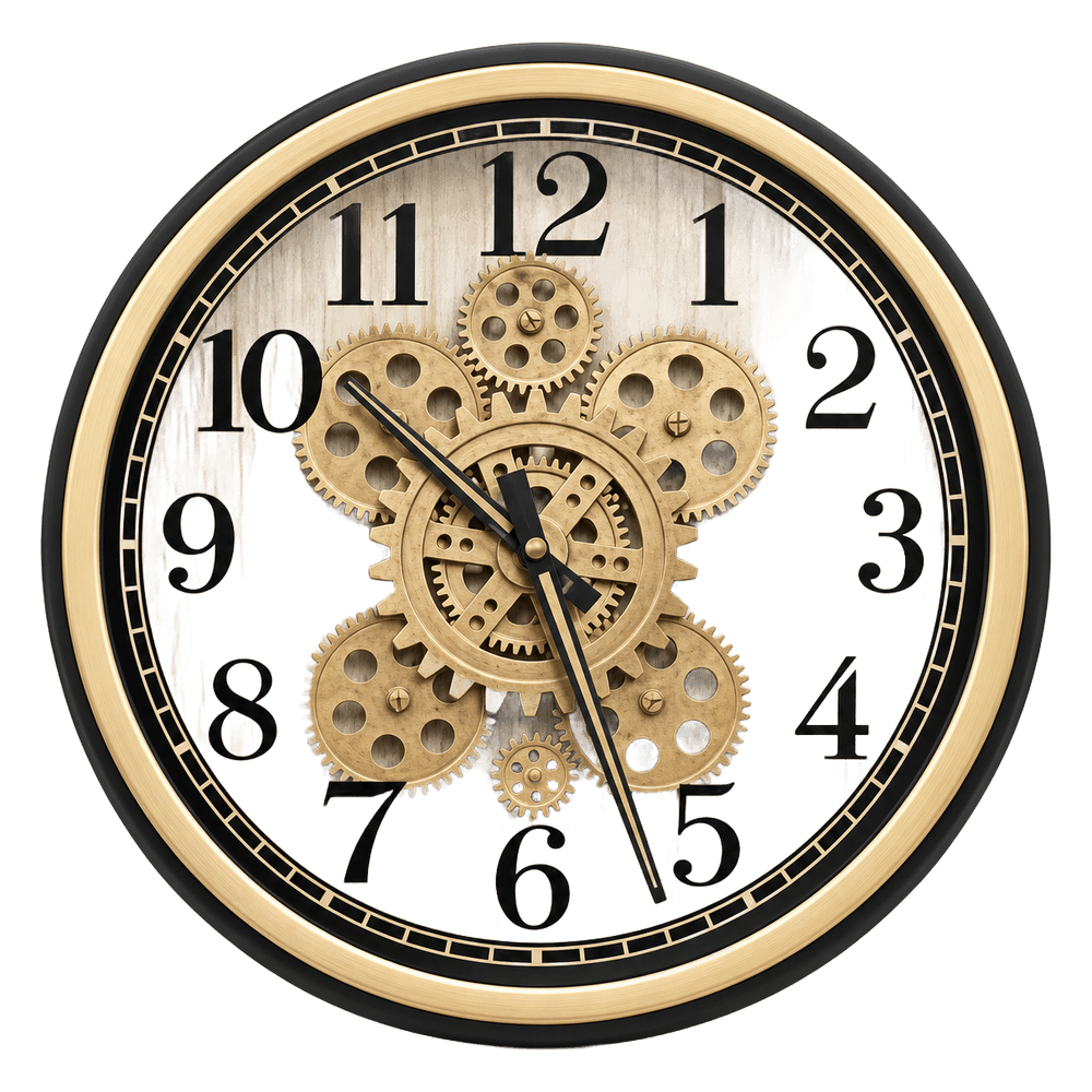 Timber Gear Wall Clock