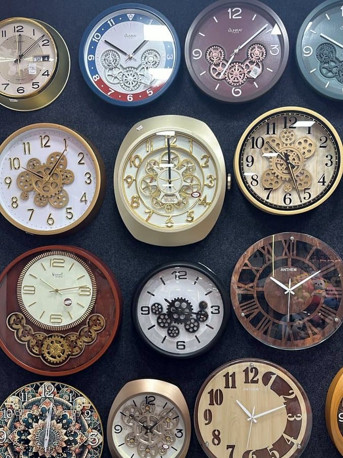 the clock wall, ticking away