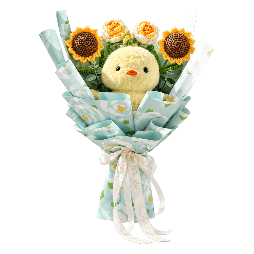 Sunny Chick Crochet Bouquet